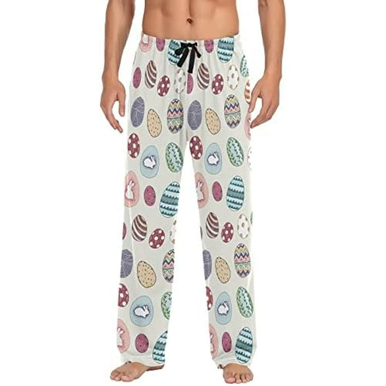 Easter Rabbit Pajama Pants Mens Lounge Pants Lightweight Men Pajama Bottoms with Pockets Drawstring Walmart
