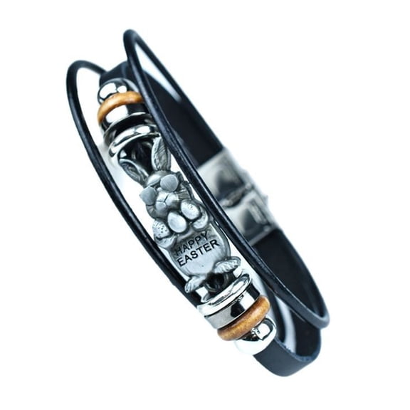 Easter Rabbit Pendant Bracelet for Holiday Lovers Genuine Wristband