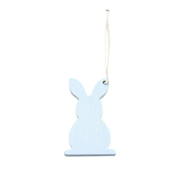 Easter Rabbit Pendant Solid Wooden Egg Pendant Home Decoration DIY