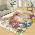 thumbnail image 1 of Easter Rabbit Rugs for Living Room, Cute Bunny Rugs for Bedroom, Easter Carpet for Home Decor Indoor Floor Mats Non-Slip Washable Low-Pile Large Carpet 6x8ft, 1 of 1