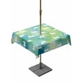 thumbnail image 1 of Easter Rabbit Silhouette Outdoor Tablecloth - 60x60 Inch Square Dining Table Cover, Spring Bunny Blue Green Ombre Waterproof Outdoor Table Cloth with Umbrella Hole & Zipper for Picnic/Patio/Party, 1 of 7