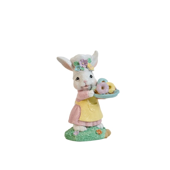 Easter Rabbit Statues Resin Bunny Decorations Spring Figurines Handmade Tabletop Indoor Home Holiday Gifts