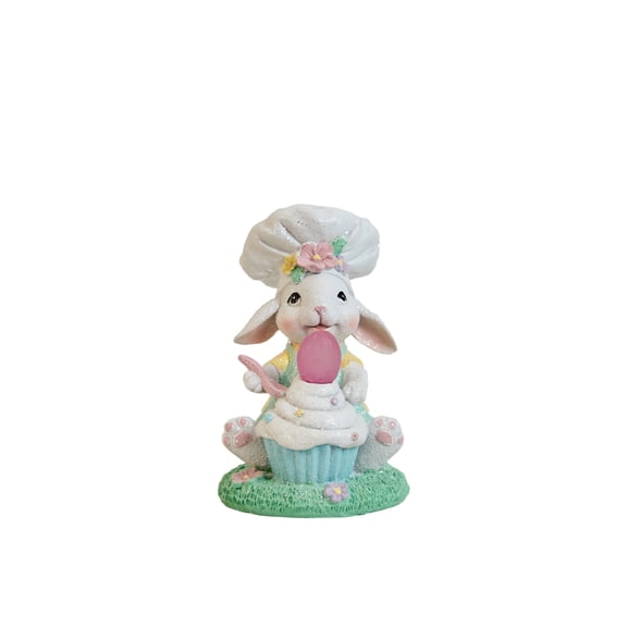 Easter Rabbit Statues Resin Bunny Decorations Spring Figurines Handmade Tabletop Indoor Home Holiday Gifts