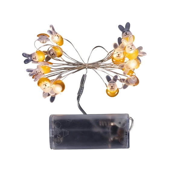 Easter Rabbit String Lights,Animal Theme Decorative Light,Rabbit Night Light,Lovely Bunny Fairy Lights Warm White for Indoor Room Bedroom Wall Home Décor Wedding Birthday Party Garden Decoration