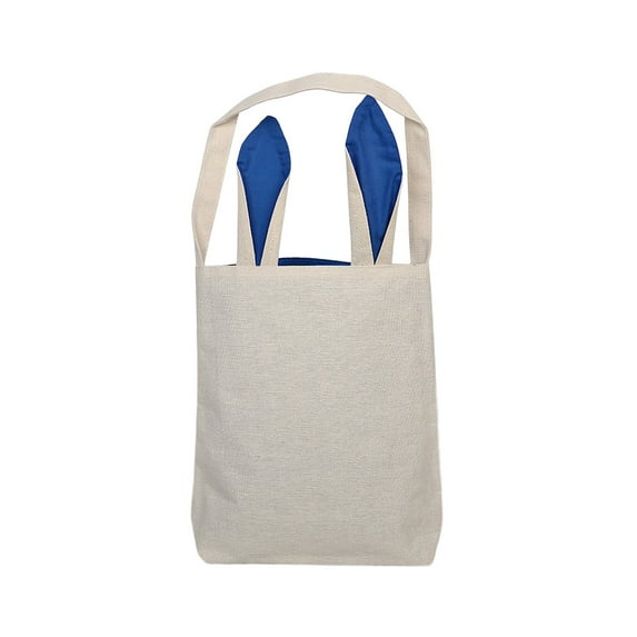 Easter Rabbit Tassel Tote Bag, Canvas Storage Bag with Bunny Ears, Eco Friendly Cotton Bag for Egg Storage and Party, Reusable Gift Bag and Holiday Decoration, Portable Carryall for Events