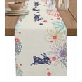 thumbnail image 1 of Easter Rabbit Watercolor Flower Table Runners for Dining Room Coffee Home Decoration Tablecloth Table Cover, 1 of 5