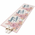 thumbnail image 1 of Easter Rabbits Area Rugs Collection 2'x6', Spring Floral Cute Bunny Butterflies Pink Non Slip Indoor Rectangle Throw Runner Rug Floor Mat Carpet for Living Room Dining Table Bedroom Nursery, 1 of 9