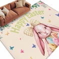 thumbnail image 1 of Easter Rabbits Area Rugs Collection 5'x7', Cute Bunny Eggs Butterflies Floral Leaf Beige Non Slip Indoor Rectangle Throw Runner Rug Floor Mat Carpet for Living Room Dining Table Bedroom Nursery, 1 of 9