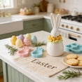 thumbnail image 1 of Easter Rabbits Decorations Easter Centerpiece Cute Ceramic Bunny Ornament for Home and Living Room Birthday Gifts, 1 of 6