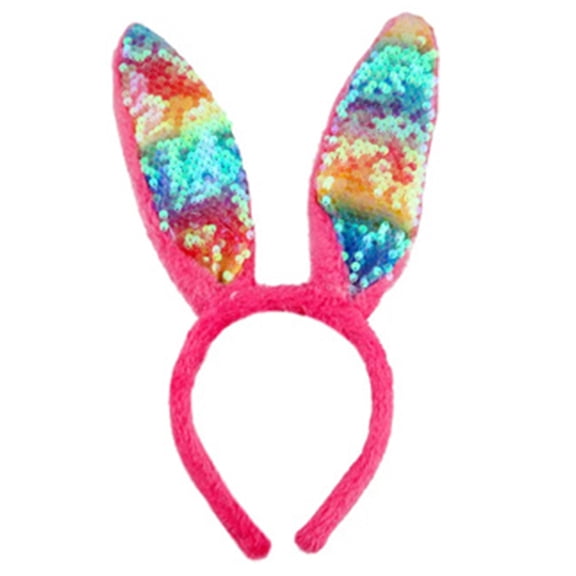 Easter Rabbits Ear Hairband Woman Teens Sequins Headbands for Movie Enthusiasts Animes Theme Gatherings Hairband