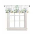thumbnail image 1 of Easter Rabbits Eggs Linen Curtain Valance for Bedroom/Bathroom/Kitchen/Office/Living/Dining Room Windows,Modern White Spring Floral Leaves Rod Pocket Topper Drapes Decorative Cafe Drapery Panel 54x18, 1 of 6