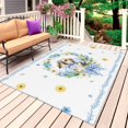 thumbnail image 1 of Easter Rabbits Eggs Outdoor Rug 5x7 Ft, Non Slip Washable Area Rug, Watercolor Floral Daisy Bunny Bow Spring Patio Rugs Carpet Runner, Large Floor Mat for Indoor/Outdoor Deck Porch Camping, 1 of 8