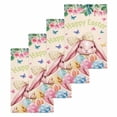 thumbnail image 1 of Easter Rabbits Kitchen Dish Towels for Drying Dishes Set of 4, Cute Bunny Eggs Butterflies Floral Leaf Beige Waffle Weave Microfiber Hand Tea Bathroom Towels Quick Dry & Absorbent Towel 15.7x23.6, 1 of 7