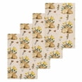 thumbnail image 1 of Easter Rabbits Kitchen Dish Towels for Drying Dishes Set of 4, Spring Yellow Flowers Country Plants Vintage Waffle Weave Microfiber Hand Tea Bathroom Towels Quick Dry & Absorbent Towel 15.7x23.6, 1 of 7