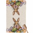 thumbnail image 1 of Easter Rabbits, Kitchen Towel Dish Cloths Set of 1, Microfiber Soft Kitchen Hand Towels, Easter Bunny Farmhouse Country Eggs Absorbent Quick Drying Dishcloths 18 x 28 Inches, 1 of 8