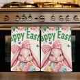 thumbnail image 1 of Easter Rabbits Kitchen Towels Set of 3, Spring Floral Eggs Butterflies Bunny Leaf Beige Absorbent Dish Towels for Kitchen, Microfiber Hand Towel, Quick Drying Tea Towel for Cleaning Dishcloths, 1 of 7