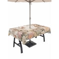 thumbnail image 1 of Easter Rabbits Outdoor Tablecloth - 54x80 Inch Rectangle Dining Table Cover, Spring Flowers Butterfly Bunny Plants Beige Waterproof Outdoor Table Cloth with Umbrella Hole & Zipper for Picnic/Patio, 1 of 7