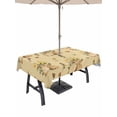 thumbnail image 1 of Easter Rabbits Outdoor Tablecloth - 54x80 Inch Rectangle Dining Table Cover, Spring Yellow Flowers Country Plants Yellow Waterproof Outdoor Table Cloth with Umbrella Hole & Zipper for Picnic/Patio, 1 of 7