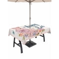thumbnail image 1 of Easter Rabbits Outdoor Tablecloth - 60x120 Inch Rectangle Dining Table Cover, Spring Floral Cute Bunny Butterflies Pink Waterproof Outdoor Table Cloth with Umbrella Hole & Zipper for Picnic/Patio, 1 of 7
