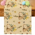thumbnail image 1 of Easter Rabbits Table Runner 72 Inches Long for Kitchen Dining, Spring Yellow Flowers Country Plants Yellow Dresser Scarf Farmhouse, Dining Table Decorations for Wedding/Parties, 14 x 72 In, 1 of 8
