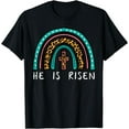 thumbnail image 1 of Easter Rainbow He Is Risen Religious Christian Girls T-Shirt, 1 of 4