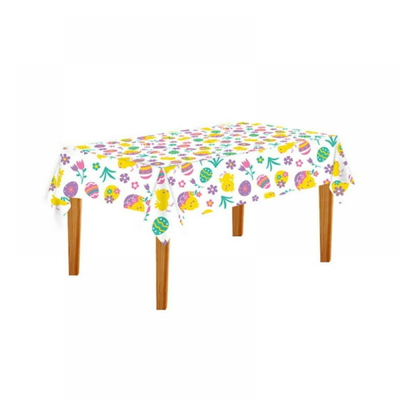 Easter Rectangle Table Cloth 54 x 70 Inch,Easter Spring Summer Tablecloth, Table Cover Protector for Holiday,Party,Wedding,Birthday,Decoration Use