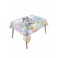 thumbnail image 1 of Easter Rectangle Tablecloth, Country Spring Bunny Eggs Botanicals Wooden Plank Waterproof & StainResistant Tablecloth, Washable Oil-proof Table Cover for Dining/Party/Wedding/Camping/Buffet 60x84 In, 1 of 9