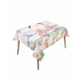 thumbnail image 1 of Easter Rectangle Tablecloth, Spring Bunny Feet Eggs Floral Herb Wooden Plank Waterproof & StainResistant Tablecloth, Washable Oil-proof Table Cover for Dining/Party/Wedding/Camping/Buffet 60x84 In, 1 of 9