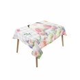 thumbnail image 1 of Easter Rectangle Tablecloth, Spring Rabbit Feet Eggs Botanical Floral Grey Plaid Waterproof & StainResistant Tablecloth, Washable Oil-proof Table Cover for Dining/Party/Wedding/Buffet 52x70 In, 1 of 9