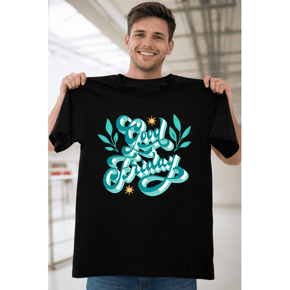 Easter Reflection Good Friday Blue Pattern Graphic Vintage Unisex T ...