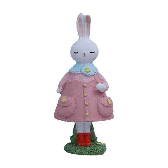 Easter Resin Bunny Figurine – Cute Rabbit Ornament for Home, Garden, or Tabletop Decor – Mini Animal Sculpture for Spring or Holiday Decoration