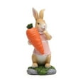 thumbnail image 1 of Easter Resin Rabbit under $5! Yrmaups Easter Bunny Figurine, Resin Rabbit Statue, Colorful Bunny Decor, Spring Tabletop Decoration, Home Decor Statue, Carrot Ornament, Holiday Figurine, Easter Decor, 1 of 8