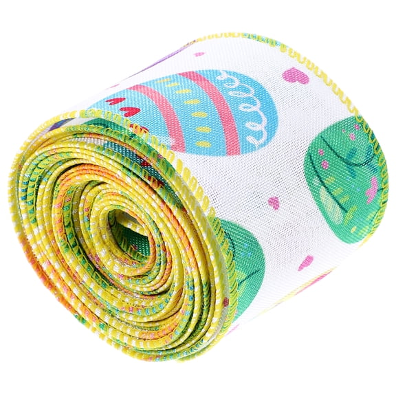 Easter Ribbon Crafts Packaging Ribbons Wired Decorative Printed Wedding Backdrop Ribbon for Wrapping