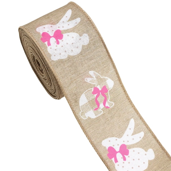Easter Ribbon, Spring Burlap Ribbon, Wired Edge Ribbon, Buffalo Plaid Ribbon, Diy Crafts Ribbon, Gift Wrapping Ribbon, Bow Making Ribbon, Decorative Wired Ribbon