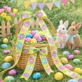 thumbnail image 1 of Easter Ribbon Wired 180x1.97in, Easter Eggs Wired Edge Ribbon for Easter Baskets Crafts Wrapping Wreath Bow DIY Decorative, 1 of 6