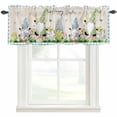 thumbnail image 1 of Easter Rod Pocket Curtain Valance, Spring Gnomes Bunny Butterfly Duck Floral Plaid Farmhouse Window Valance for Living Room, Bedroom, Kitchen 54"W x 18"L, 1 of 9
