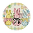 thumbnail image 1 of Easter Round Placemats，Colored Eggs Floral Spring Round Table Mats for Easter Party Kitchen Dining Decoration B, 1 of 6