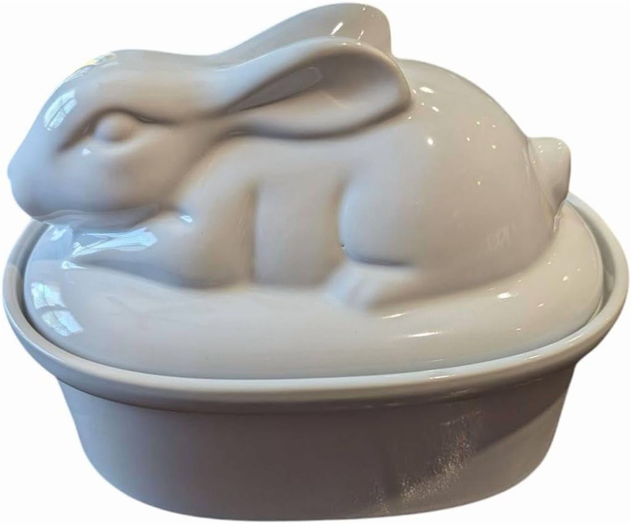 Easter RsSquared Ceramic Cookware Rabbit Bunny Lidded Casserole Dish ...