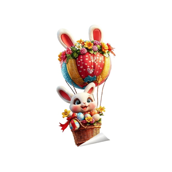 Easter Rub on Transfer for Crafts Watercolor Bunny Rabbit Floral Egg Rub on Transfer Furniture Stickers Decal for Spring DIY Crafts Home Office School Decor