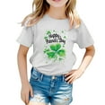 thumbnail image 1 of Easter Saint Patrick's Day Cute Round Neck Short Sleeve Tee for Girls Summer Casual T-Shirt Size:2-3 Years, 1 of 4