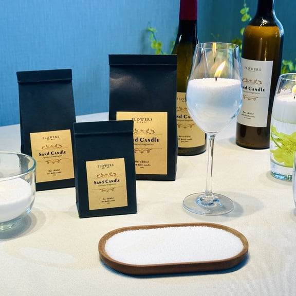 Easter Sand Candle DIY Decorative Candles, 100g Portable Sand Wax Candles Fit for Any Container, Vase or Holder, Ideal for Home Table, Party & Easter Holiday Atmosphere Decoration & Gifting, White