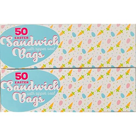 Easter Sandwich And Candy Bags Box Of 50 (2 Boxes)