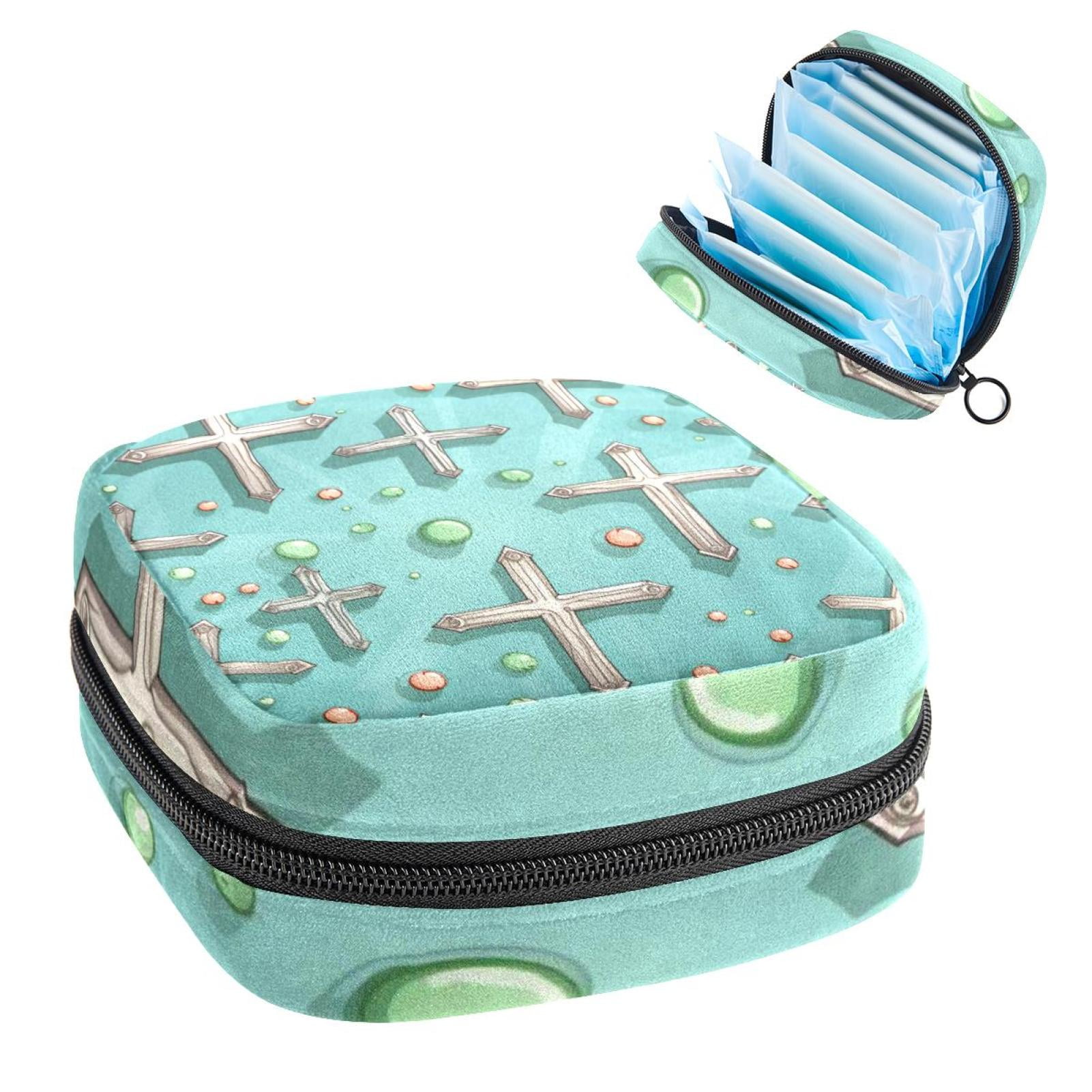 Easter Sanitary Napkin Pouch with Plush Velvet, Sponge, and Oxford