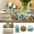thumbnail image 1 of Easter Saving Clearance 2025! PRETXORVE 2025 Easter Layered Wooden Ornament Tray Decorative Easter Bunny 5-Piece Set, 1 of 9