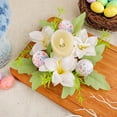 thumbnail image 1 of Easter Savings! Boovnll Easter Candle Rings, 3.5" Artificial Easter Eggs & Flowers Candle Rings for Easter Spring, Holiday, Home, Kitchen, Table Centerpiece Decor Wreath, Easter Decorations, 1 of 6