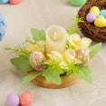 thumbnail image 1 of Easter Savings! Boovnll Easter Candle Rings, 3.5" Artificial Easter Eggs & Flowers Candle Rings for Easter Spring, Holiday, Home, Kitchen, Table Centerpiece Decor Wreath, Easter Decorations, 1 of 6