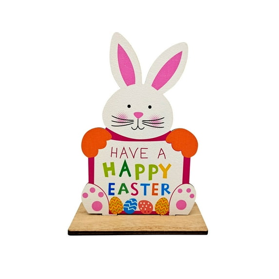 Easter Savings Clearance 2023! loopsun 2022 Easter Crafts Bunny Wooden Decorations Desktop Decorations Bunny Party Crafts Decorations
