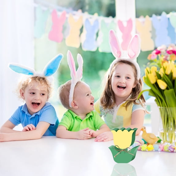 Easter Savings Clearance 2023! loopsun Easter Wooden Decorations Easter Wooden Party Scene Layout Decoration
