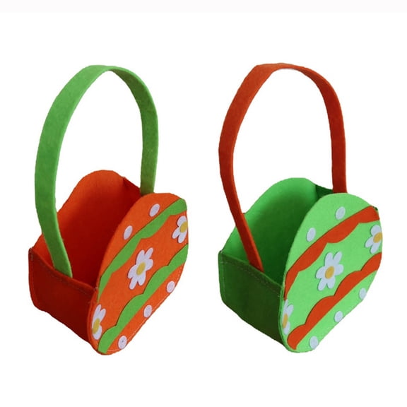 Easter Savings! PRETXORVE Easter Baskets, Cute Easter Cloth Basket Candy Gift Bucket Children's Party Decoration