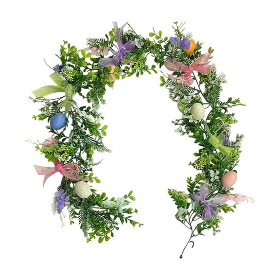 Easter Savings! PRETXORVE Easter Decorations, Easter Eggs Bow Decorative Vines for Front Door Decorations Spring Assorted Branches Flower Decorations Colorful Indoor Outdoor Home Decor